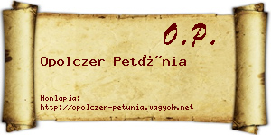 Opolczer Petúnia névjegykártya
